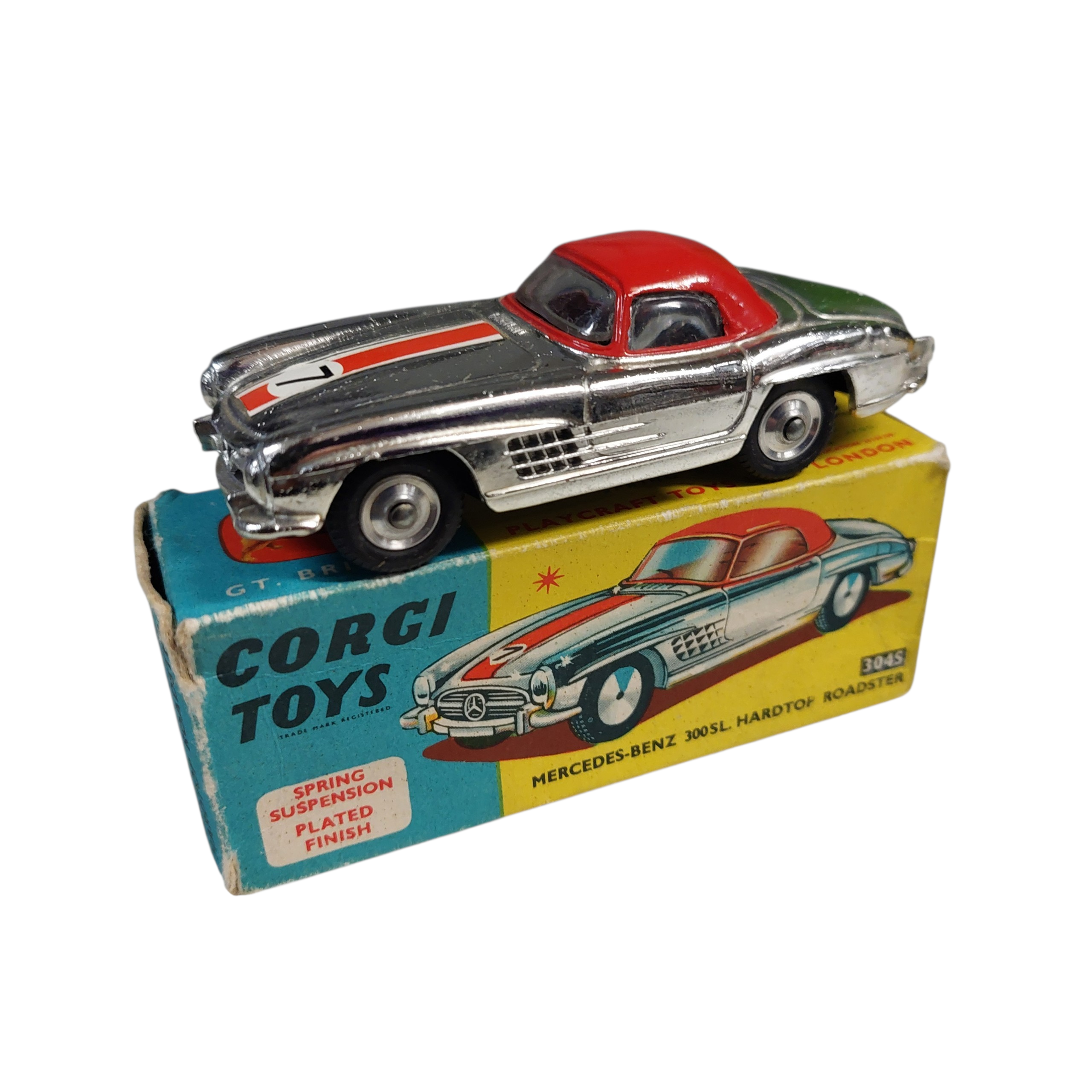 Pre-owned Corgi Toys 304S Mercedes-Benz 300SL Hardtop Roadster